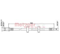 Tubo flessibile freno Assale anteriore Sx 4111487 METZGER per IVECO