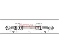 METZGER 4112102 Flessibile del freno per FORD