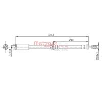 METZGER 4112313 Flessibile del freno per FORD