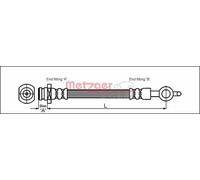 METZGER 4112832 Flessibile del freno per OPEL