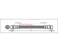 METZGER 4114794 Flessibile del freno per AUDI