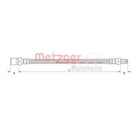 METZGER 4118575 Flessibile del freno per ABARTH,FIAT,LANCIA,RENAULT
