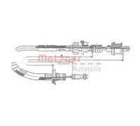 Metzger Cavo Frizione per Honda Civic Crx
