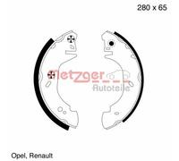 METZGER MG 807 Kit ganasce freno per NISSAN,OPEL,RENAULT