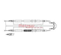 Metzger Posteriore Cavo Freno Mano per Opel Astra G