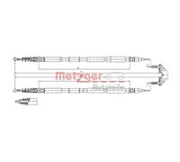 Metzger Posteriore Cavo Freno Mano per Opel Zafira B