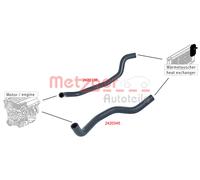 METZGER Tubo Radiatore Linea-Raffreddamento Inferiore per Toyota Aygo C1 2420345