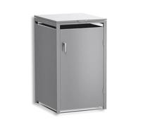 Metzler box pattumiere design alluminio grigio RAL9007 1x240L, acciaio verniciato, antiruggine e resistente