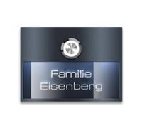 Metzler® campanello acciaio inox da esterno con LED IP67 e targhetta incisa 3D antracite elegante e resistente agli agenti atmosferici montaggio a parete luce visibile anche di notte 10 anni ricambi