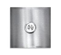 Metzler campanello acciaio inox V2A LED luce blu impermeabile IP67 piastra 110x110 mm fissaggio nascosto design moderno a basso consumo resistente intemperie 10 anni di disponibilità dei ricambi