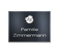 Metzler campanello da parete inox pulsante retroilluminato e targa personalizzabile antracite RAL 7016 IP67 impermeabile 11 x 8 cm compatto installazione facile 10 anni ricambi disponibili ingresso ca