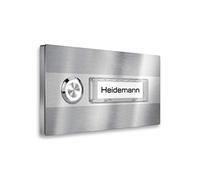 Metzler campanello parete acciaio inox V2A pulsante illuminato LED opzionale e targhetta nome intercambiabile montaggio facile senza saldatura resistente a intemperie e salsedine ricambi disponibili