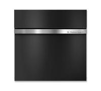 Metzler Cassetta delle lettere con scomparto per giornali, colore nero - Personalizzata con acciaio inox V2A - Targhetta con rivestimento a polvere in RAL 9005 nero profondo - Cassetta delle lettere