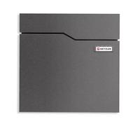 Metzler Cassetta delle lettere in Eisenglimmer DB 703, verniciata a polvere, con scomparto per giornali e targhetta intercambiabile