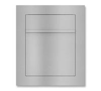 Metzler Cassetta postale da incasso grigio alluminio RAL 9007 - cassetta murale in acciaio verniciato a polvere, resistente alle intemperie, con serratura, formato DIN A4
