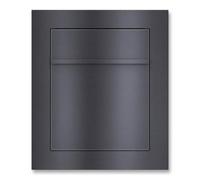Metzler Cassetta postale da incasso grigio metallizzato DB703 - cassetta murale in acciaio verniciato a polvere, resistente alle intemperie, con serratura, formato DIN A4