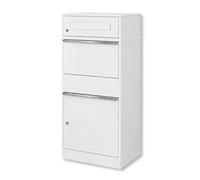 Metzler Scatola con 1 cassetta postale - XXL singola cassetta delle lettere con scomparto per pacchetti, antiruggine e resistente alle intemperie, grande cassetta delle lettere per pacchi fino alla