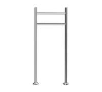 Metzler Supporto per cassetta delle lettere in acciaio inox V2A, 120 cm, resistente alle intemperie e antiruggine, con materiale di montaggio, modello Erpo