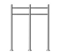 Metzler Supporto per cassette delle lettere in acciaio inox a 2 scomparti orizzontale - supporto per 2 cassette delle lettere, base per 2 cassette postali, antiruggine e resistente alle intemperie |