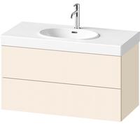 Meuble sous-lavabo Balcoon Duravit, suspendu, 2 tiroirs, 984x509x471mm, BA47240JDID0000, BA47240JDID0000, Colorazione: Avorio strutturato opaco / Avorio opaco