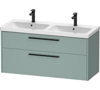 Meuble sous-lavabo Duravit D-Code, 1 tiroir, 1184x460mm, découpe siphon, avec poignée, DC46740BDHG0000, DC46740BDHG0000, Colorazione: Corpo verde fiordo opaco, impugnatura nero diamante opaco
