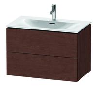 Meuble sous-lavabo Duravit L-Cube LC6307, 820x481 mm, 2 tiroirs, pour Viu 234483, LC630701313, LC630701313, Colorazione: impiallacciatura in vero legno di noce americano