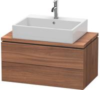 Meuble sous-lavabo Duravit L-Cube pour console, Compact, suspendu, 2 tiroirs, 820x400x477mm, LC580707979, LC580707979, Colorazione: Decorazione naturale in noce