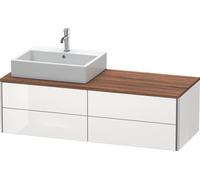 Meuble sous-lavabo Duravit XSquare 140,0 x 54,8 cm, 4 tiroirs, XS4913L8585, XS4913L8585, Colorazione: Laccato lucido bianco