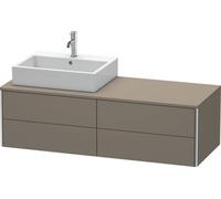 Meuble sous-lavabo Duravit XSquare 140,0 x 54,8 cm, 4 tiroirs, XS4913L9090, XS4913L9090, Colorazione: Flanella Grigio seta opaco laccato opaco
