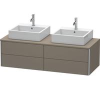 Meuble sous-lavabo Duravit XSquare 140,0 x 54,8 cm, 4 tiroirs, XS4916B9090, XS4916B9090, Colorazione: Flanella Grigio seta opaco laccato opaco