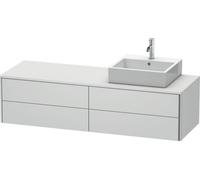Meuble sous-lavabo Duravit XSquare 160,0 x 54,8 cm, 4 tiroirs, XS4914R3636, XS4914R3636, Colorazione: Laccato bianco seta opaco