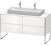 Meuble sous-lavabo Duravit XSquare Vanity 140,0 x 54,8 cm, 4 tiroirs, pour lavabo Vero Air 235010, XS4925M8585, XS4925M8585, Colorazione: Laccato lucido bianco