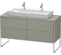 Meuble sous-lavabo Duravit XSquare Vanity 140,0 x 54,8 cm, 4 tiroirs, pour lavabo Vero Air 235010, XS4925M9292, XS4925M9292, Colorazione: Grigio pietra Vernice opaca Seta opaco