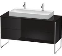 Meuble sous-lavabo Duravit XSquare Vanity 140,0 x 54,8 cm, 4 tiroirs, pour lavabo Vero Air 235010, XS4925M4040, XS4925M4040, Colorazione: Laccato nero lucido