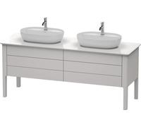 Meuble sous-lavabo Luv Duravit à poser, 1733 x 570 mm, 2 tiroirs, 2 coulissants, LU9567B3939, LU9567B3939, Colorazione: Nordic White laccato opaco seta bianco nordico