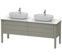 Meuble sous-lavabo Luv Duravit à poser, 1733 x 570 mm, 2 tiroirs, 2 coulissants, LU9567B9292, LU9567B9292, Colorazione: Grigio pietra Vernice opaca Seta opaco