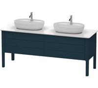 Meuble sous-lavabo Luv Duravit à poser, 1733 x 570 mm, 2 tiroirs, 2 coulissants, LU9567B9898, LU9567B9898, Colorazione: Laccato opaco seta blu notte