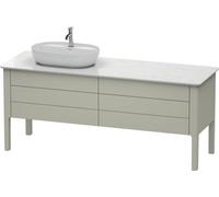 Meuble sous-lavabo Luv Duravit à poser, 1733 x 570 mm, 2 tiroirs, 2 coulissants, LU9568L6060, LU9568L6060, Colorazione: Taupe seta opaco laccato opaco