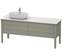 Meuble sous-lavabo Luv Duravit à poser, 1733 x 570 mm, 2 tiroirs, 2 coulissants, LU9568L9292, LU9568L9292, Colorazione: Grigio pietra Vernice opaca Seta opaco