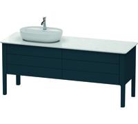 Meuble sous-lavabo Luv Duravit à poser, 1733 x 570 mm, 2 tiroirs, 2 coulissants, LU9568L9898, LU9568L9898, Colorazione: Laccato opaco seta blu notte