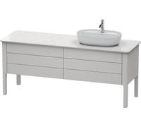 Meuble sous-lavabo Luv Duravit à poser, 1733 x 570 mm, 2 tiroirs, 2 coulissants, LU9568R3939, LU9568R3939, Colorazione: Nordic White laccato opaco seta bianco nordico