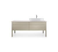 Meuble sous-lavabo Luv Duravit à poser, 1733 x 570 mm, 2 tiroirs, 2 coulissants, LU9568R6060, LU9568R6060, Colorazione: Taupe seta opaco laccato opaco