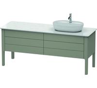 Meuble sous-lavabo Luv Duravit à poser, 1733 x 570 mm, 2 tiroirs, 2 coulissants, LU9568R9292, LU9568R9292, Colorazione: Grigio pietra Vernice opaca Seta opaco