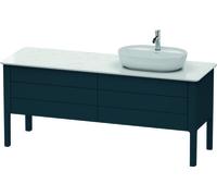 Meuble sous-lavabo Luv Duravit à poser, 1733 x 570 mm, 2 tiroirs, 2 coulissants, LU9568R9898, LU9568R9898, Colorazione: Laccato opaco seta blu notte