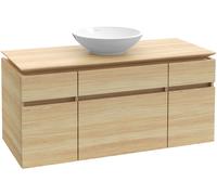 Meuble sous-lavabo Villeroy & Boch Legato B578, 1200x550x500mm, central pour lavabo, éclairage LED, B578L0RH, B578L0RH, Colorazione: Quercia del Kansas