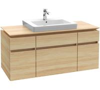 Meuble sous-lavabo Villeroy & Boch Legato B683, 1200x550x500mm, centré lavabo, éclairage LED, B683L0RH, B683L0RH, Colorazione: Quercia del Kansas
