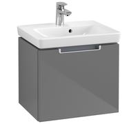 Meubles sous-lavabo Villeroy & Boch Subway 2.0, A68500FP, A68500FP, Colorazione: Grigio Lucido, Maniglia: argento opaco