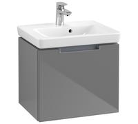 Meubles sous-lavabo Villeroy & Boch Subway 2.0, A68510FP, A68510FP, Colorazione: Grigio lucido, maniglia: cromata lucida