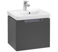 Meubles sous-lavabo Villeroy & Boch Subway 2.0, A68510PD, A68510PD, Colorazione: Laccato nero opaco opaco, maniglia: cromo lucido