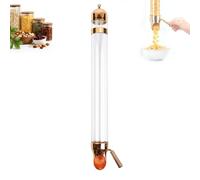 MEUBLLY Dispenser A Parete Per Alimenti Secchi Da 100 Cm, Contenitore | Dispenser Professionale A Parete Per Cereali, Con Tubo In Vetro Trasparente, Leva In Legno E Uscita Da 6 Cm;(Copper)